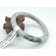 B2758 - Natural Myanmar Jadeite Jade Bangle 55mm (Thin strip) (Not smooth in many places) 天然缅甸翡翠A货浅色