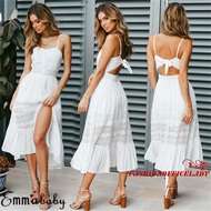 YAI-Summer Women Boho Evening Party Skirt Strappy Long Maxi Dress