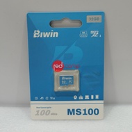 BIWIN MS100 32GB MICROSD CARD USH-I U1 V10 A1