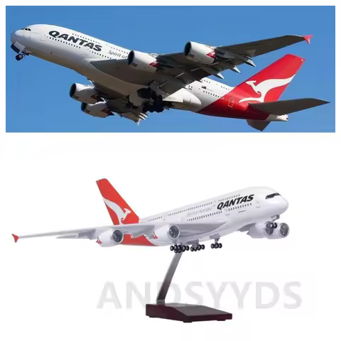 47CM Scale aircraft 380 A380 Qantas Airplane model collectible miniature airplane Diecast Resin for