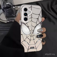 Metallic Spider Web Cool High-End Trendy Shock-resistant Samsung Phone Case Suitable for A15 A16 A25