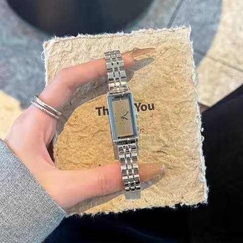 GEDI Watches for Woman Rectangular Steel Bracelet Women's Silver Watches Quartz Vintage Watch Waterp