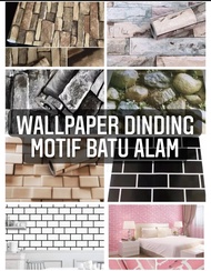 BESTSELLER!! BISA COD!!!WALLPAPER DINDING  BATU ALAM WALLPAPER RUANG TAMU || WALLPAPER DINDING TERAS