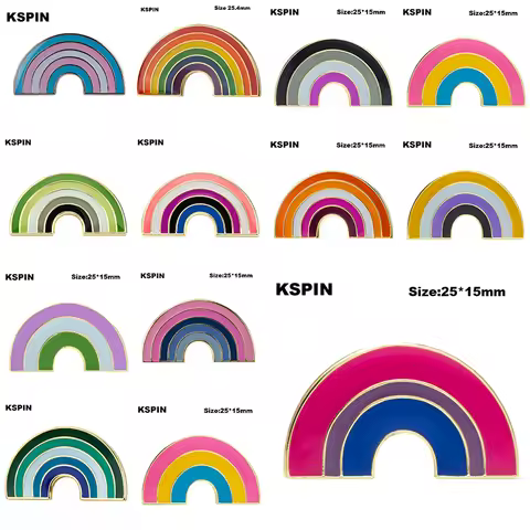 Rainbow Pride Badge Transgender Aromantic Fruid Pride Rainbow Sun Set Nonbinary Asexual Pansexual Pr