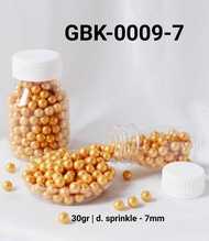 GBK-0009-7 Sprinkles sprinkle sprinkel 30 gram mutiara emas