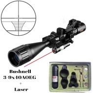 Paket teleskop + Laser , Teleskop senapan angin Bushnell 3-9x40 A