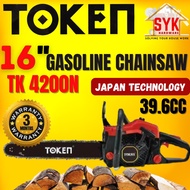 SYK TOKEN 16" TK 4200N Heavy Duty Gasoline Chainsaw 2.1Hp Mesin Gergaji Rantai Potong Kayu Pokok (39