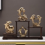 Creative Dolphin Ornament Home Decor Living Room Wine Cabinet Dolphin Statue Display Office Desktop