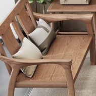 Sofa All Wood Removable Pure Wood Living Room Solid Wood All Solid Wood White Wax Wood Sofa Couple S