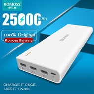 100% Original Romoss Powerbank Sense9 Sense 9 25000Mah Power Bank