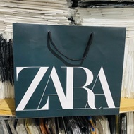 Paperbag Zara Blue Medium Size Wrapping Gift Or Paper Bag Branded Mall Shoes