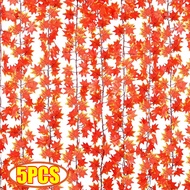 Artificial Maple Leaves String Home Decoration Autumn Maple Leave Vine String Garland Fake Foliage H