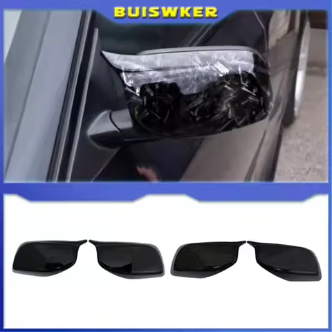1 Pair Gloss Black Car Rear View Door Wing Mirror Side Mirror Cover Caps for BMW E60 E61 E63 E64 5 S
