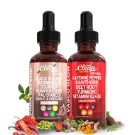 Clean Nutra Cleanse & Shield Duo | Black Walnut Wormwood Pepper Hawthorn & More for Parasite & Circu