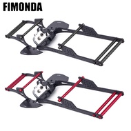 RC Performance Carbon LCG Chassis Kit with Gearbox Shock Absorber for 1/10 RC Crawler SCX10 Capra Up