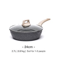 Carote Granite Non Stick Deep Frying Pan Skillet Saute Pan  Fry Pan with Ergonmic handle EW