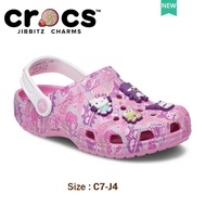 รองเท้า crocs เด็ก แท้ HELLO KITTY clog รองเท้าแตะลําลอง ลายโลโก้  น่ารัก สไตล์เจ้าหญิง สําหรับเด็ก |208103