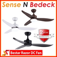 BESTAR Razor 46/54 Inches DC Ceiling Fan with Remote  / Tri-colour LED Light / 2 Years Warranty