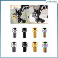 [PraskuafMY] Titanium Alloy Bike Stem Bolts Replacement for Road Bikes Bicycling Repairing