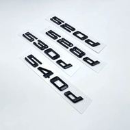 Old Glossy Black Number Letters 520d 525d 528d 530d 535d 540d Emblem Sticker For BMW 5 Series E39 E6