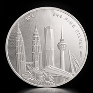 (NEW) SILVER COIN KUALA LUMPUR 999.0 1 OUNCE 31.10G - Ready Stock
