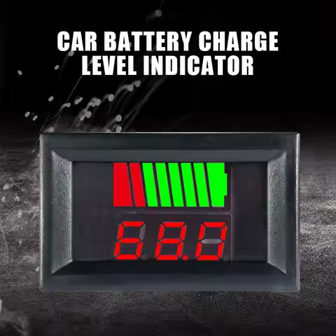 Car Battery Charge Level Indicator 12V 24V 36V 48V 60V 72V Lithium Battery Capacity Meter Tester Dis