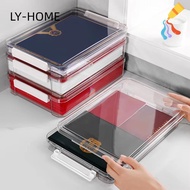 LIAOYING A4 Stackable Storage Box, Stackable Plastic Document Storage Box, Dustproof And Moisture-Pr