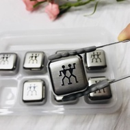 German Zwilling Stainless Steel Ice Cube Moulds Ice Grain 304 Food Grade Metal Ice Grain Grid Wine S