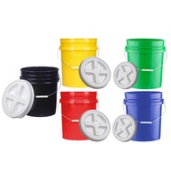 [xdnblun] Bucket Pail with Handle Multifunction Reusable Portable Barrel Pail Dry Food Storage Conta