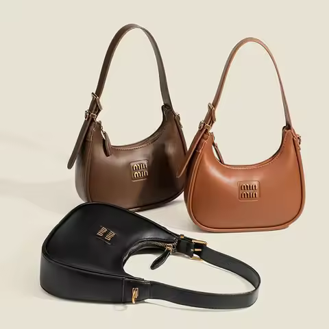 2025 Fashion Underarm Bag Top-handle Bags Women's 2025 New Arrival Casual Dumpling Bag Classyretro S