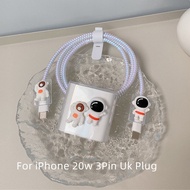 Cute Astronaut Charger Protector Case Set 18/20W Soft Charger Case Cable Protector Compatible with i