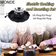 WONDE Electric S'mores Maker, Heated Bowl 2 In 1 Smores Kit, Roasting Forks Electric Flameless Table