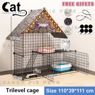 TERASHOP 1 Set Large Cat Cage Cat Fence Level Divider Pet Cage