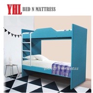 YHL New Fabric / PVC Leather Double Decker Bed (Mattress Not Included)