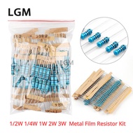 30Value 1/2W 1/4W 1W 2W 3W  Metal Film Resistor Kit Rang Carbon 5% 0.1~750R 1K~820K  Resistors Assor