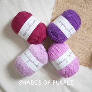 Imported Milk Cotton Yarn 3 ply - SHADES OF PURPLE Milk Cotton Yarn Crochet Yarn