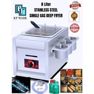 KT WARE 8L Comercial gas Deep Fryer dapur goreng gas frying stove kentang goreng gas cooker deep Fryer machine
