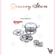 Diamond Stainless Steel Idly Pot Idli Panai 9 Idlies Steamer Pot