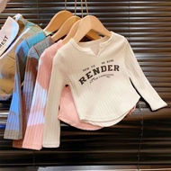 ALENA Baju Lengan Panjang Budak Perempuan Girls T-shirt Long Sleeve Autumn Children's Bottoming Shirt 2023 New Versatile Girls’ Tops And Clothes Blouse Kids Girls Blouse Kanak Kanak Perempuan