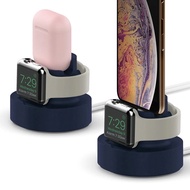 3 In One Phone Watch Earphones Charging Stand Holder Soft Silicone Charger Support for AirPods/iPhon