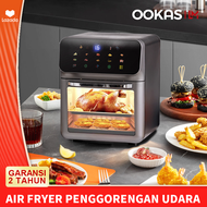 OOKAS Air Fryer 16L 9L 8L 7L 6L air fryer low watt murah Penggorengan Tanpa Minyak Dual Tombol Serbaguna Tanpa Minyak Sehat Penggorengan Udara Pintar Sentuhan Digital dengan kontrol pengatur waktu airfryer hemat listrik