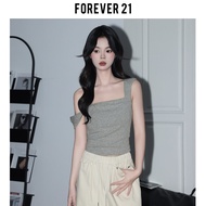 เสื้อกั๊กแขนกุดคอเหลี่ยมสีดำ Forever 21 สำหรับผู้หญิง ทรงสลิมฟิต พร้อมแผ่นเสริมหน้าอก เสื้อชั้นในแบบ