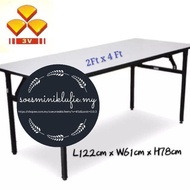 2x4 ft 3V heavy duty Foldable Wood Top Banquet Table/ Folding Banquet Table meja banquet