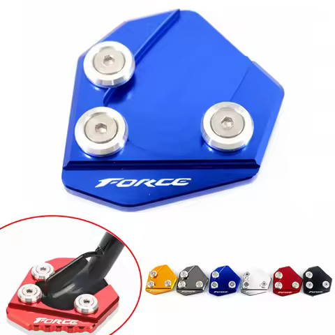 Motorcycle CNC Kickstand Foot Side Stand Extension Pad Support Plate Enlarge For FORCE 155 FORCE155 