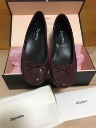 法國  Repetto Lou Ballerina 3cm 棗紅色 芭蕾舞鞋 平底鞋 漆皮 95%新 size 37號