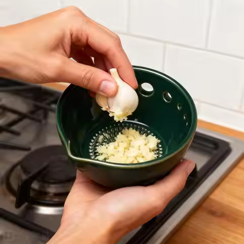 Handmade Garlic Grater x Herb Bowl Manual Grinding Tool Garlic Ginger Paste Grinding Plate Ginger Gr