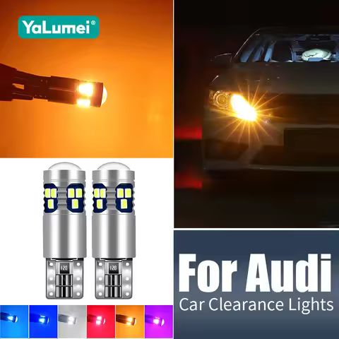 For Audi A3 8L 8P A4 B5 B6 B7 B8 B9 A6 C6 C7 C8 A5 A8 TT Q3 Q5 Q7 2PCS W5W T10 LED Bulbs Car Parking
