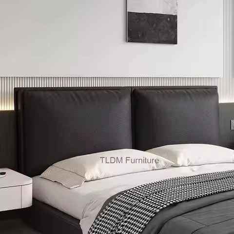 Cat-scratch Leather Upholstered Headboards Tatami Bed Without Headboard Cushion Anti-collision Doubl