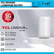 5G ROUTER TCL Linkhub HH500E (5G 2.8Gbps 2LAN 1000WIFI) Support TPG SINGTEL STARHUB M1 GIGA GOMO