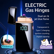 TH628 Dual Flame Lighter with Digital Battery Screen | Gas & Electric | Type-C Charging